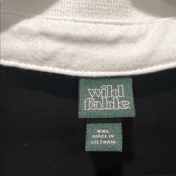Wild Fable Black and White Polo Collar Top - Picture 2 of 3